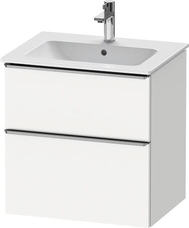 Vanity unit wall-mounted, DE4361070180000 White Matt, Decor, Handle Stainless steel