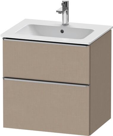 Vanity unit wall-mounted, DE4361070750000 Linen Matt, Decor, Handle Stainless steel