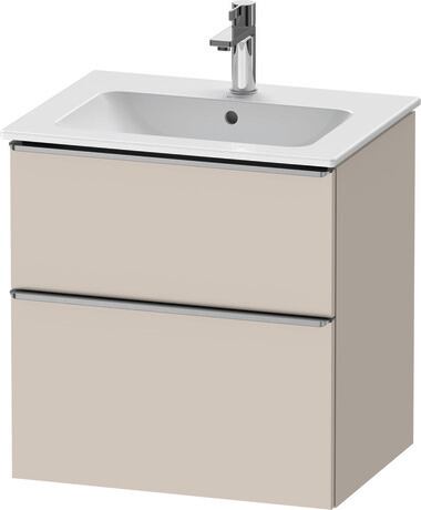 Vanity unit wall-mounted, DE4361070910000 taupe Matt, Decor, Handle Stainless steel