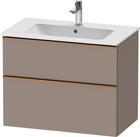 Vanity unit wall-mounted, DE4362004430000 Basalte Matt, Decor, Handle Bronze