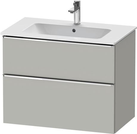 Vanity unit wall-mounted, DE4362010070000 Concrete grey Matt, Decor, Handle Chrome