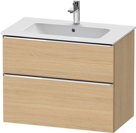 Vanity unit wall-mounted, DE4362010300000 Natural oak Matt, Decor, Handle Chrome