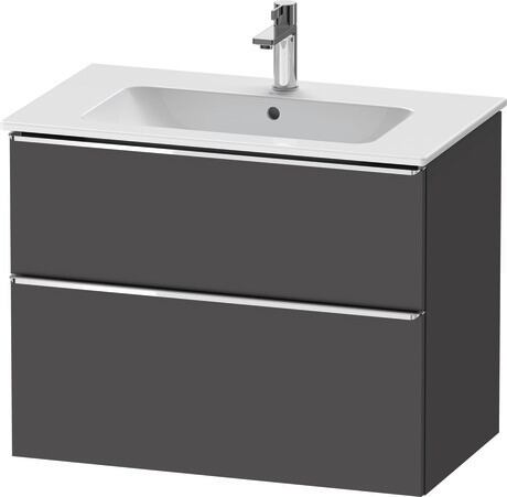 Vanity unit wall-mounted, DE4362010490000 Graphite Matt, Decor, Handle Chrome