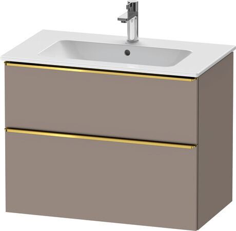 Vanity unit wall-mounted, DE4362034430000 Basalte Matt, Decor, Handle Gold