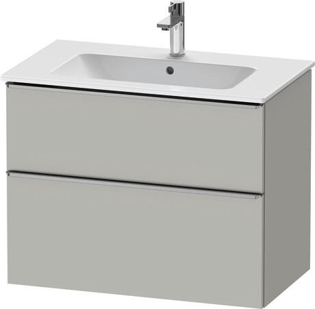 Vanity unit wall-mounted, DE4362070070000 Concrete grey Matt, Decor, Handle Stainless steel