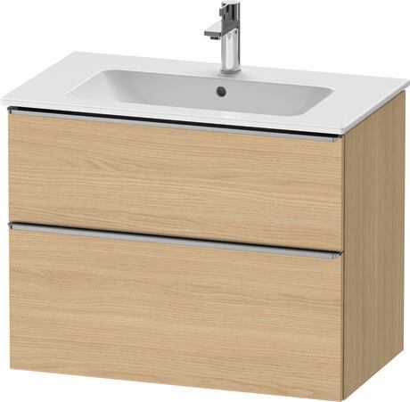 Vanity unit wall-mounted, DE4362070300000 Natural oak Matt, Decor, Handle Stainless steel