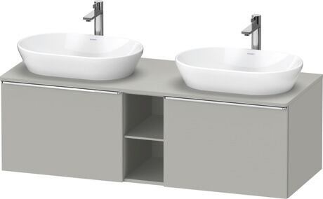 Console vanity unit wall-mounted, DE4950B10070000 Concrete grey Matt, Decor, Handle Chrome