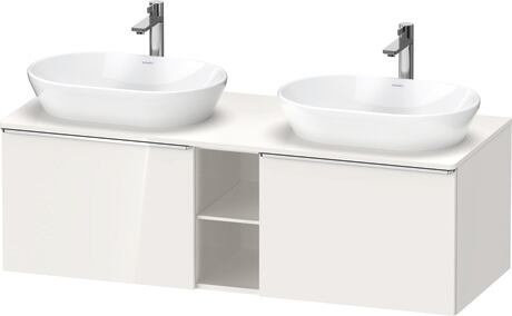 Console vanity unit wall-mounted, DE4950B10220000 White High Gloss, Decor, Handle Chrome