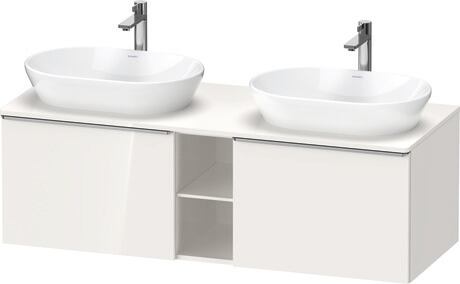 Console vanity unit wall-mounted, DE4950B70220000 White High Gloss, Decor, Handle Stainless steel