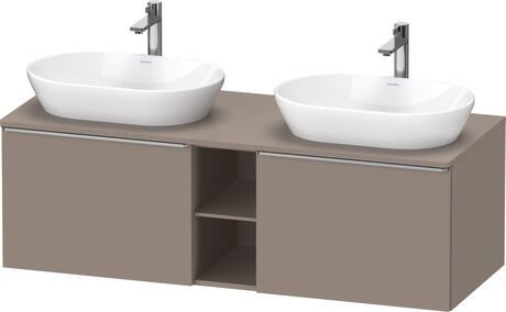 Console vanity unit wall-mounted, DE4950B70430000 Basalte Matt, Decor, Handle Stainless steel