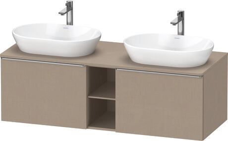 Console vanity unit wall-mounted, DE4950B70750000 Linen Matt, Decor, Handle Stainless steel