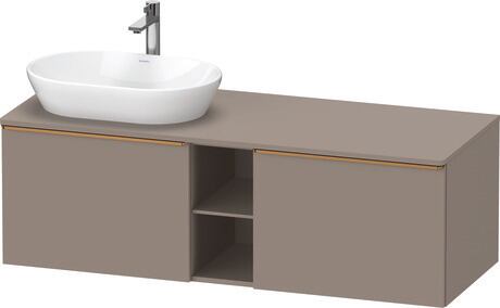 Console vanity unit wall-mounted, DE4950L04430000 Basalte Matt, Decor, Handle Bronze