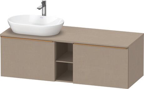 Console vanity unit wall-mounted, DE4950L04750000 Linen Matt, Decor, Handle Bronze