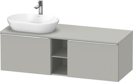 Console vanity unit wall-mounted, DE4950L10070000 Concrete grey Matt, Decor, Handle Chrome