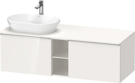 Console vanity unit wall-mounted, DE4950L10220000 White High Gloss, Decor, Handle Chrome