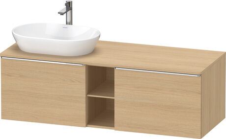 Console vanity unit wall-mounted, DE4950L10300000 Natural oak Matt, Decor, Handle Chrome