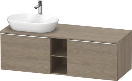 Console vanity unit wall-mounted, DE4950L10350000 Oak terra Matt, Decor, Handle Chrome