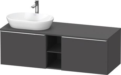 Console vanity unit wall-mounted, DE4950L10490000 Graphite Matt, Decor, Handle Chrome