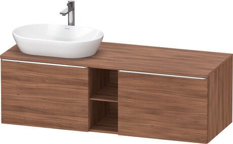 Console vanity unit wall-mounted, DE4950L10790000 Walnut Matt, Decor, Handle Chrome