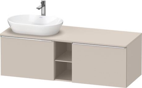 Console vanity unit wall-mounted, DE4950L10910000 taupe Matt, Decor, Handle Chrome