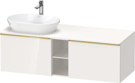 Console vanity unit wall-mounted, DE4950L34220000 White High Gloss, Decor, Handle Gold