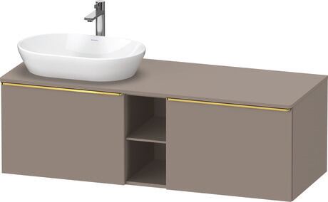 Console vanity unit wall-mounted, DE4950L34430000 Basalte Matt, Decor, Handle Gold