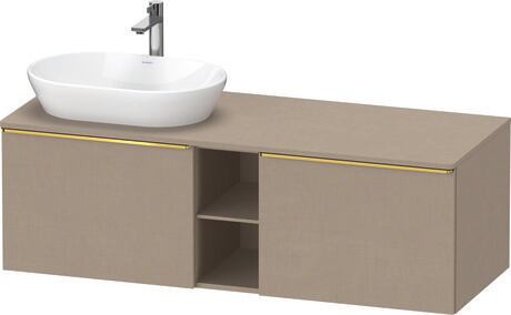 Console vanity unit wall-mounted, DE4950L34750000 Linen Matt, Decor, Handle Gold