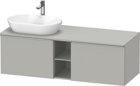 Console vanity unit wall-mounted, DE4950L70070000 Concrete grey Matt, Decor, Handle Stainless steel