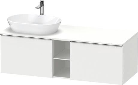 Console vanity unit wall-mounted, DE4950L70180000 White Matt, Decor, Handle Stainless steel