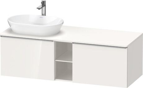 Console vanity unit wall-mounted, DE4950L70220000 White High Gloss, Decor, Handle Stainless steel