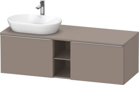 Console vanity unit wall-mounted, DE4950L70430000 Basalte Matt, Decor, Handle Stainless steel