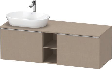 Console vanity unit wall-mounted, DE4950L70750000 Linen Matt, Decor, Handle Stainless steel