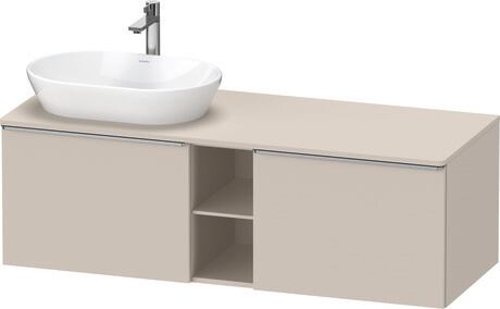 Console vanity unit wall-mounted, DE4950L70910000 taupe Matt, Decor, Handle Stainless steel