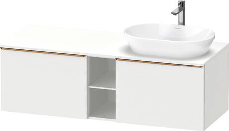 Console vanity unit wall-mounted, DE4950R04180000 White Matt, Decor, Handle Bronze