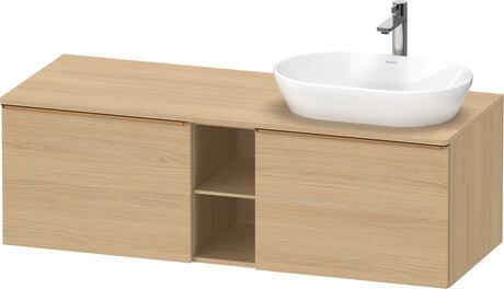 Console vanity unit wall-mounted, DE4950R04300000 Natural oak Matt, Decor, Handle Bronze