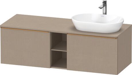 Console vanity unit wall-mounted, DE4950R04750000 Linen Matt, Decor, Handle Bronze