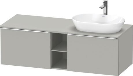 Console vanity unit wall-mounted, DE4950R10070000 Concrete grey Matt, Decor, Handle Chrome