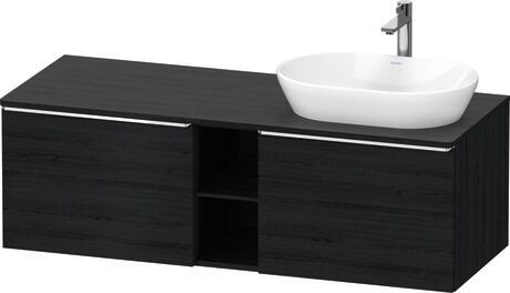 Console vanity unit wall-mounted, DE4950R10160000 Black oak Matt, Decor, Handle Chrome