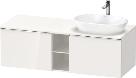 Console vanity unit wall-mounted, DE4950R10220000 White High Gloss, Decor, Handle Chrome