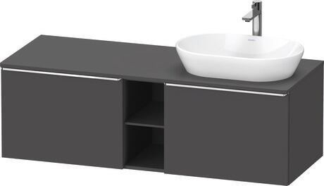 Console vanity unit wall-mounted, DE4950R10490000 Graphite Matt, Decor, Handle Chrome