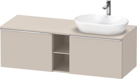 Console vanity unit wall-mounted, DE4950R10910000 taupe Matt, Decor, Handle Chrome