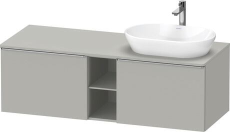 Console vanity unit wall-mounted, DE4950R70070000 Concrete grey Matt, Decor, Handle Stainless steel