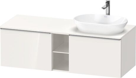 Console vanity unit wall-mounted, DE4950R70220000 White High Gloss, Decor, Handle Stainless steel