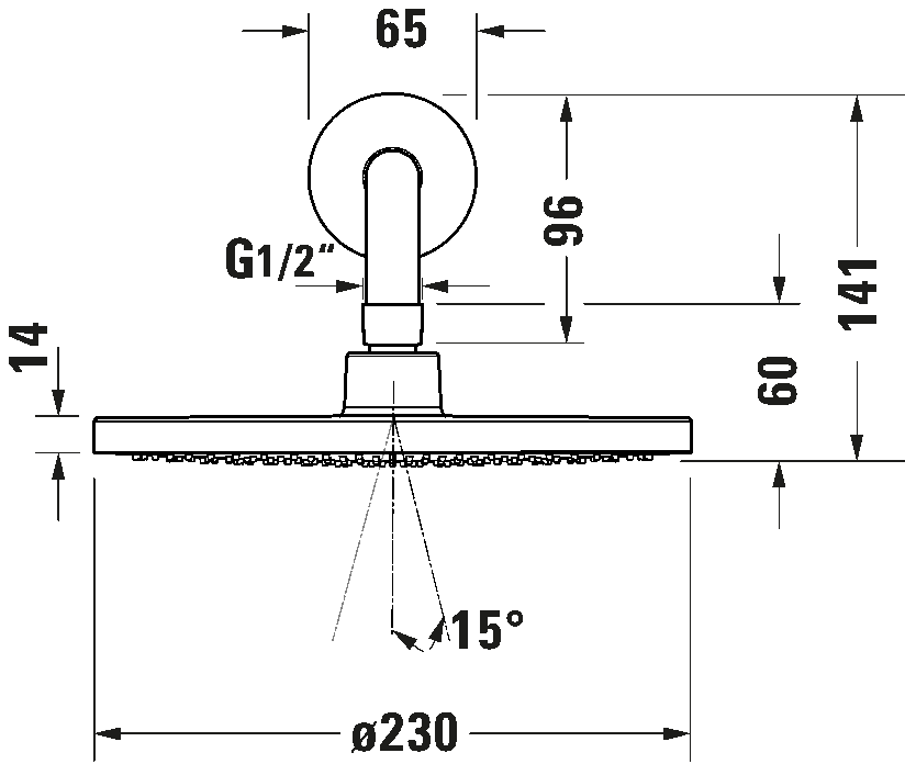 Head shower Set 230, UV0752002