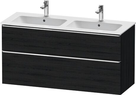 Vanity unit wall-mounted, DE4365010160000 Black oak Matt, Decor, Handle Chrome