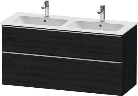 Vanity unit wall-mounted, DE4365070160000 Black oak Matt, Decor, Handle Stainless steel