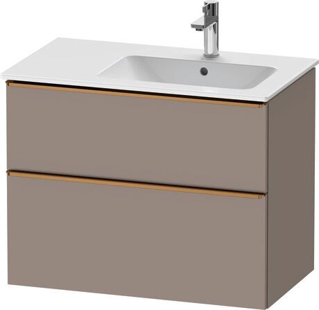 Vanity unit wall-mounted, DE4367004430000 Basalte Matt, Decor, Handle Bronze