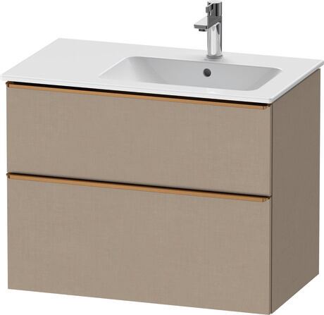 Vanity unit wall-mounted, DE4367004750000 Linen Matt, Decor, Handle Bronze