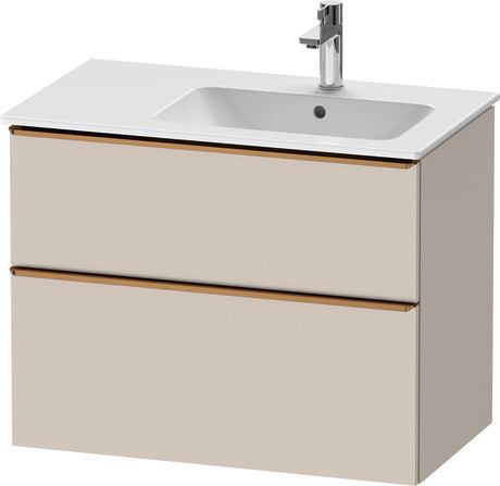 Vanity unit wall-mounted, DE4367004910000 taupe Matt, Decor, Handle Bronze