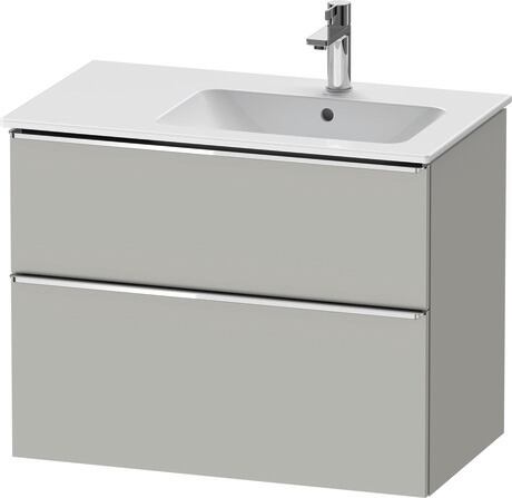 Vanity unit wall-mounted, DE4367010070000 Concrete grey Matt, Decor, Handle Chrome